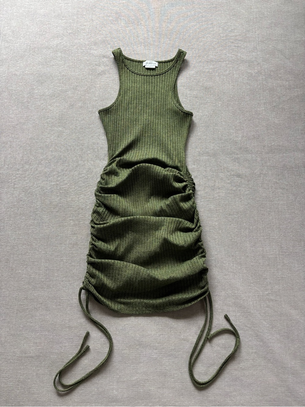Lovers + Friends Revolve green ribbed Juliet mini dress bodycon clubbing XS - Picture 2 of 10